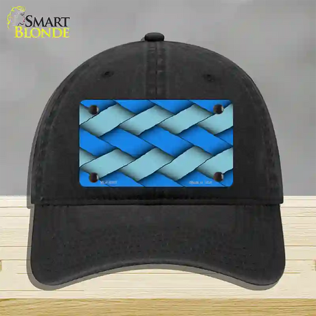 Weave Blue Novelty License Plate Hat Unconstructed Cotton / Black