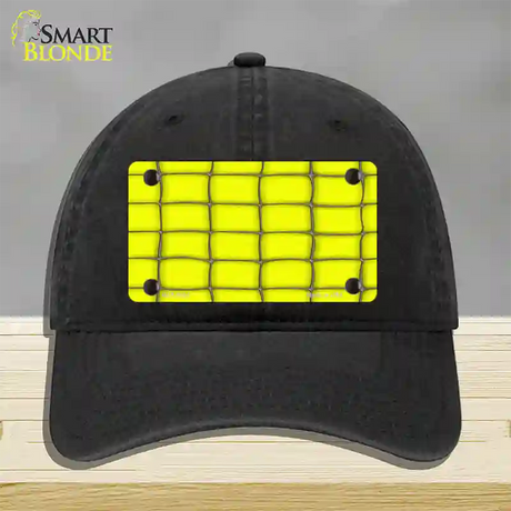 Web Yellow Novelty License Plate Hat Unconstructed Cotton / Black