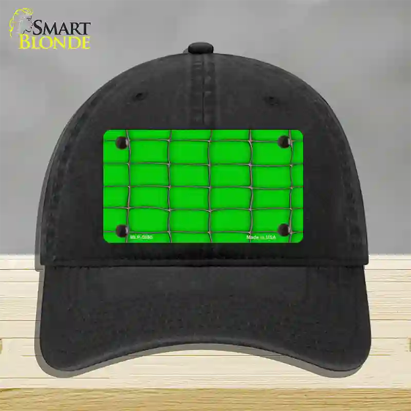 Web Green Novelty License Plate Hat Unconstructed Cotton / Black