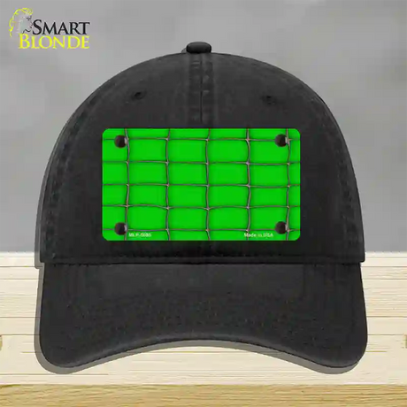 Web Green Novelty License Plate Hat Unconstructed Cotton / Black