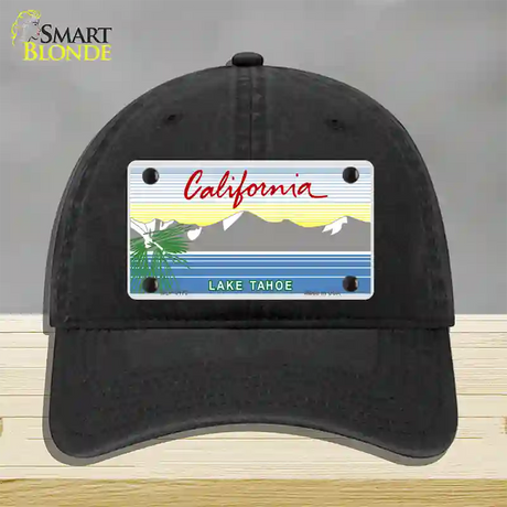 California Lake Tahoe State Blank Novelty License Plate Hat Unconstructed Cotton / Black