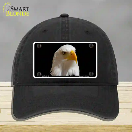 Eagle Novelty License Plate Hat Unconstructed Cotton / Black