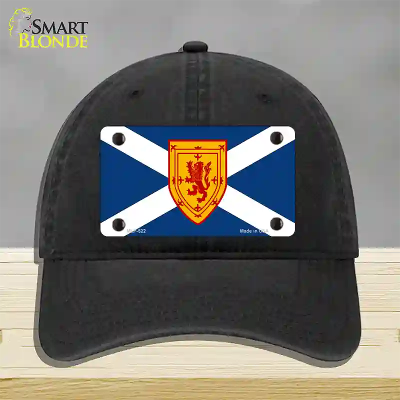 Scotland St Andrews Flag Novelty License Plate Hat Unconstructed Cotton / Black