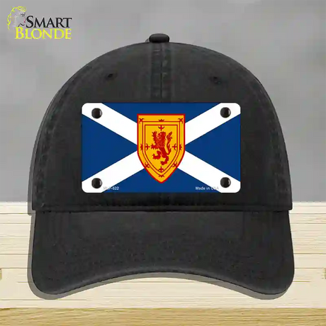 Scotland St Andrews Flag Novelty License Plate Hat Unconstructed Cotton / Black