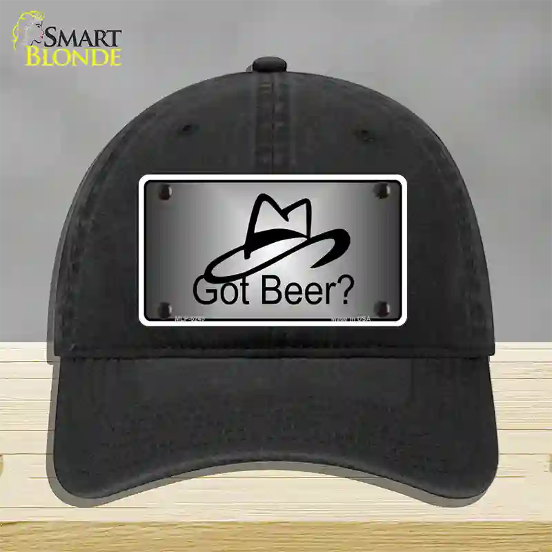 Got Beer Novelty License Plate Hat Unconstructed Cotton / Black