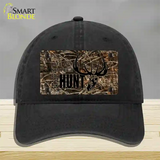 Eat Sleep Hunt Novelty License Plate Hat Unconstructed Cotton / Black