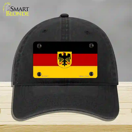 Germany State Flag Novelty License Plate Hat Unconstructed Cotton / Black