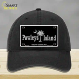 Pawleys Island Black Novelty License Plate Hat Unconstructed Cotton / Black