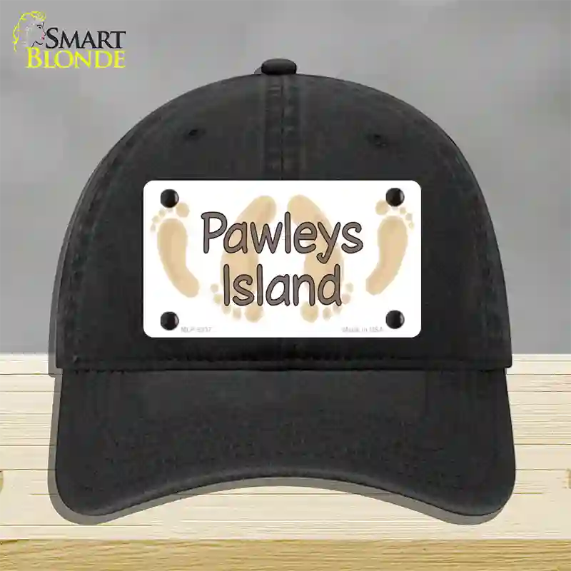 Pawleys Island Foots Novelty License Plate Hat Unconstructed Cotton / Black