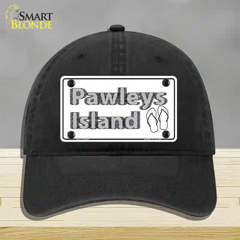 Pawleys Island Flip Flops Novelty License Plate Hat Unconstructed Cotton / Black