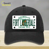 Fort Lauderdale Florida Novelty License Plate Hat Unconstructed Cotton / Black