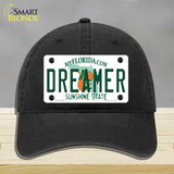 Dreamer Florida Novelty License Plate Hat Unconstructed Cotton / Black