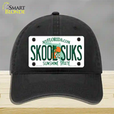 Skool Suks Florida Novelty License Plate Hat Unconstructed Cotton / Black