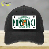 Moms Taxi Florida Novelty License Plate Hat Unconstructed Cotton / Black