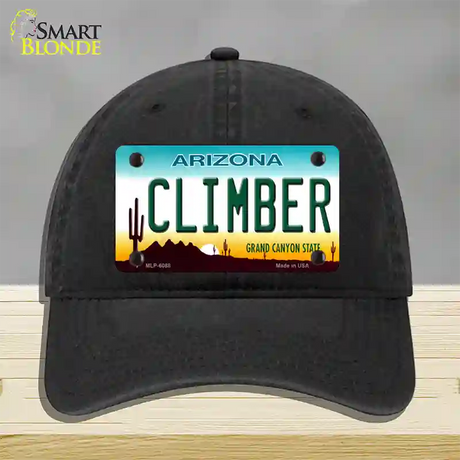 Arizona Climber Novelty License Plate Hat Unconstructed Cotton / Black