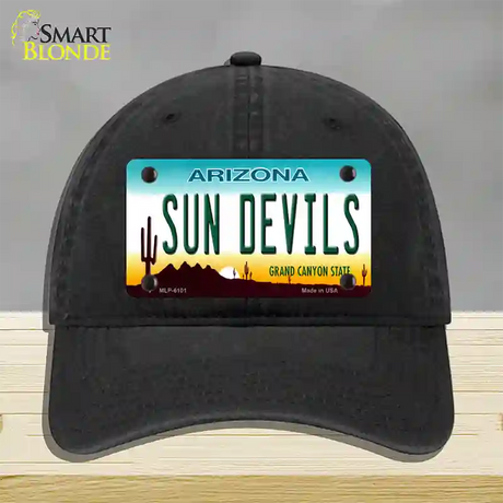 Arizona Sun Devils Novelty License Plate Hat Unconstructed Cotton / Black