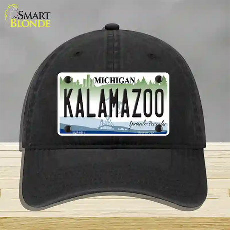 Kalamazoo Novelty License Plate Hat Unconstructed Cotton / Black