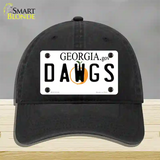 Dawgs Georgia Novelty License Plate Hat Unconstructed Cotton / Black