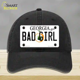 Bad Girl Georgia Novelty License Plate Hat Unconstructed Cotton / Black