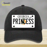 Princess Georgia Novelty License Plate Hat Unconstructed Cotton / Black