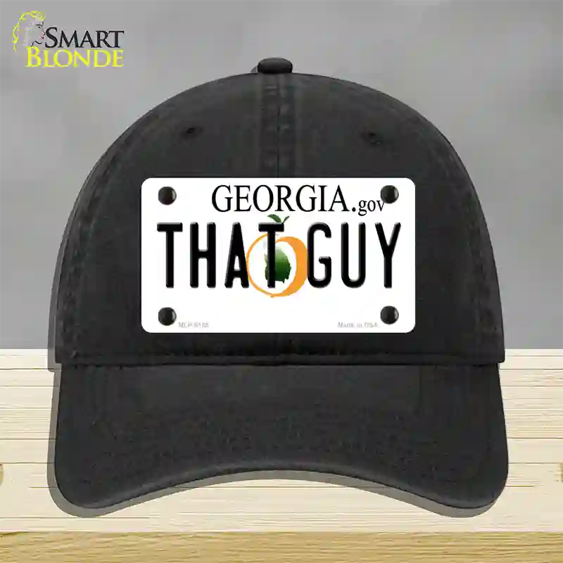 That Guy Georgia Novelty License Plate Hat Unconstructed Cotton / Black