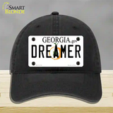 Dreamer Georgia Novelty License Plate Hat Unconstructed Cotton / Black