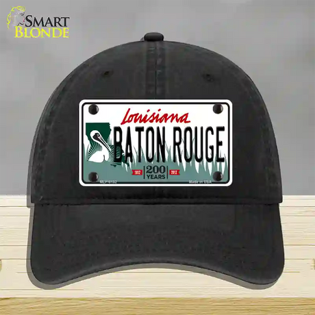 Baton Rouge Louisiana Novelty License Plate Hat Unconstructed Cotton / Black