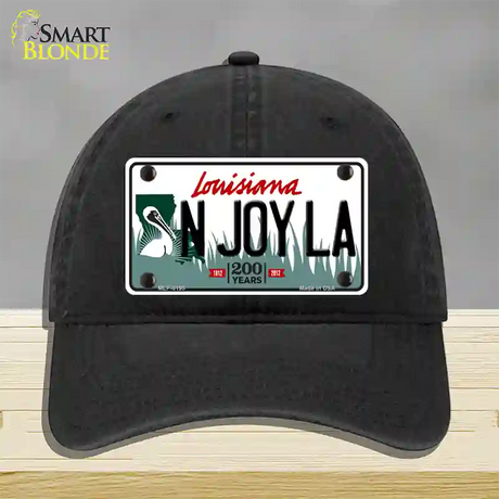 N Joy La Louisiana Novelty License Plate Hat Unconstructed Cotton / Black