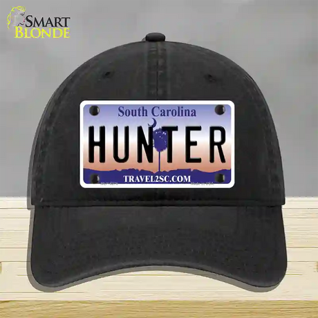 Hunter South Carolina Novelty License Plate Hat Unconstructed Cotton / Black