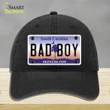 Bad Boy South Carolina Novelty License Plate Hat Unconstructed Cotton / Black