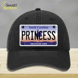 Princess South Carolina Novelty License Plate Hat Unconstructed Cotton / Black