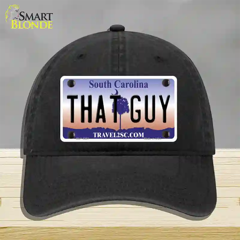 That Guy South Carolina Novelty License Plate Hat Unconstructed Cotton / Black