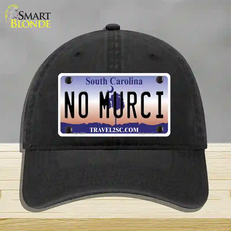 No Murci South Carolina Novelty License Plate Hat Unconstructed Cotton / Black