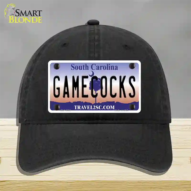 Gamecocks South Carolina Novelty License Plate Hat Unconstructed Cotton / Black