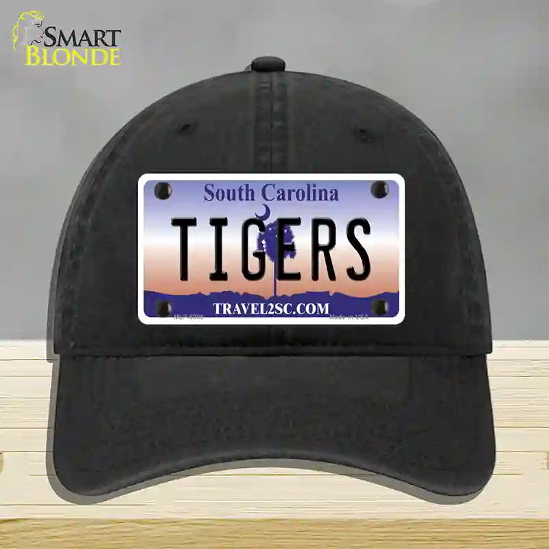 Tigers South Carolina Novelty License Plate Hat Unconstructed Cotton / Black