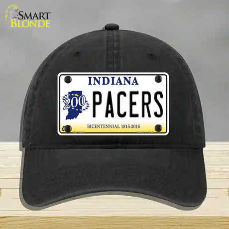 Pacers Indiana Novelty License Plate Hat Unconstructed Cotton / Black