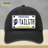 Tailgtr Indiana Bicentennial Novelty License Plate Hat Unconstructed Cotton / Black