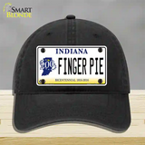 Finger Pie Indiana Novelty License Plate Hat Unconstructed Cotton / Black