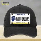 Paleo Indians Indiana Novelty License Plate Hat Unconstructed Cotton / Black