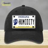 Humidity Indiana Novelty License Plate Hat Unconstructed Cotton / Black