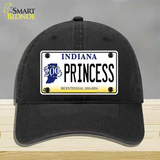 Princess Indiana Novelty License Plate Hat Unconstructed Cotton / Black