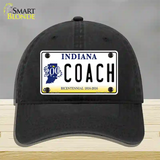 Coach Indiana Novelty License Plate Hat Unconstructed Cotton / Black