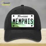 Memphis Tennessee Novelty License Plate Hat Unconstructed Cotton / Black