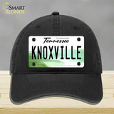 Knoxville Tennessee Novelty License Plate Hat Unconstructed Cotton / Black