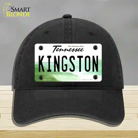 Kingston Tennessee Novelty License Plate Hat Unconstructed Cotton / Black