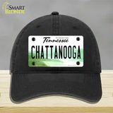 Chattanooga Tennessee Novelty License Plate Hat Unconstructed Cotton / Black