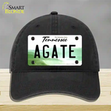 Agate Tennessee Novelty License Plate Hat Unconstructed Cotton / Black