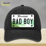 Bad Boy Tennessee Novelty License Plate Hat Unconstructed Cotton / Black