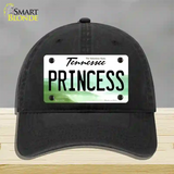 Princess Tennessee Novelty License Plate Hat Unconstructed Cotton / Black