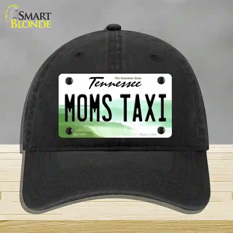 Moms Taxi Tennessee Novelty License Plate Hat Unconstructed Cotton / Black